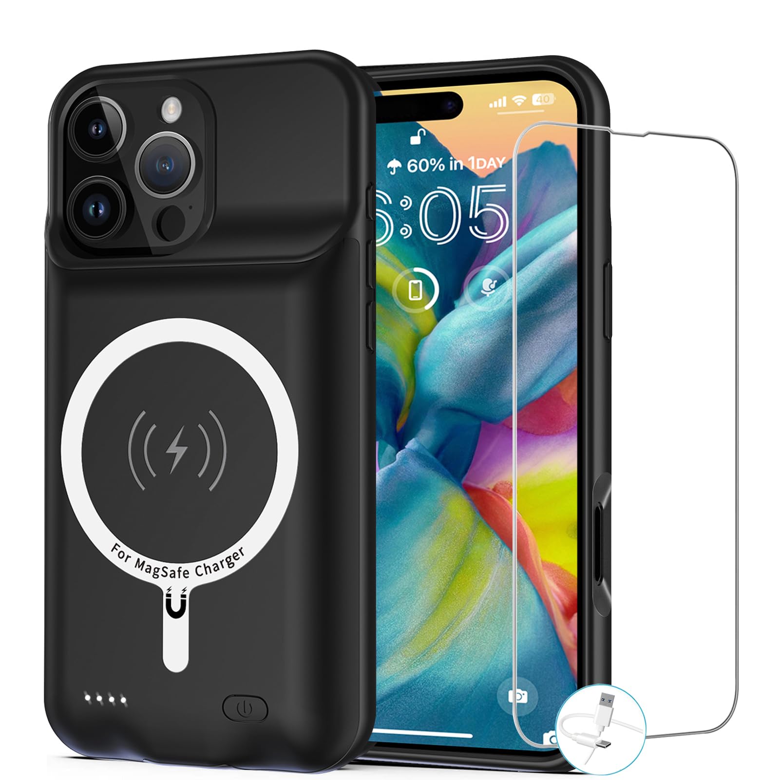 Amazon.com: Battery Case for iPhone 16 Pro, [10000mAh] Enhanced